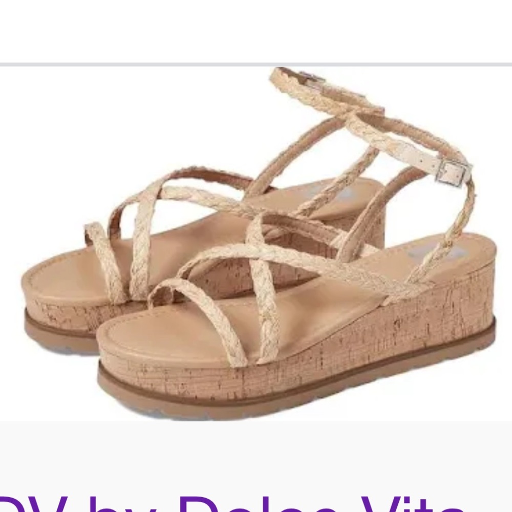 DV by Dolce Vita® Blaze Strappy Open Toe Cork Wedge Sandal.